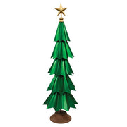 Distressed Green Metal Christmas Tree - 59.5"H