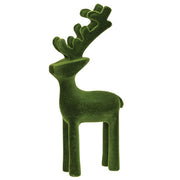 Wooden Tray with Glass Votives - Vase - and Velvet Reindeer (Set of 5)