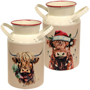 Holiday Highland Milk Can  (2 Count Assortment)