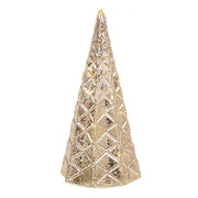 Patterened Mercury Glass LED Christmas Trees (Set of 3)