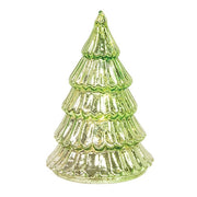 Patterened Mercury Glass LED Christmas Trees (Set of 3)