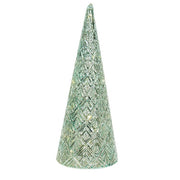 Patterened Mercury Glass LED Christmas Trees (Set of 3)