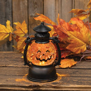 Spinning Glitter LED Smiling Jack O Lantern