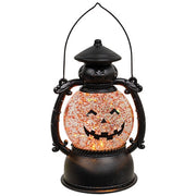 Spinning Glitter LED Smiling Jack O Lantern