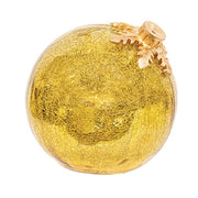 Crackled Gold Glass LED Timer Bulb Ornament