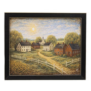 Primitive Americana Village Framed Print - 12x8  (3 Count Assortment)