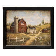 Primitive Americana Village Framed Print - 12x8  (3 Count Assortment)