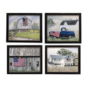 Americana Barn Framed Print - 8x10  (4 Count Assortment)