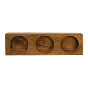 Three Hole Cheese Mold - Walnut