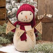 Snowman Doll with "Snow" Banner
