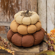 Mossy Top Stuffed Primitive Pumpkin Stack