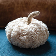 Ivory Sherpa Pumpkin with Jute Stem - Large