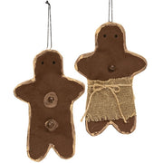 Gingerbread Boy/Girl Ornaments (Set of 2)