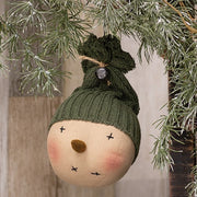 Small Hanging Knit Hat Snowman Head