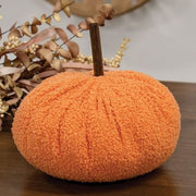 Stuffed Orange Chenille Pumpkin - 7.5"