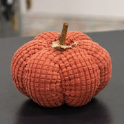 Burnt Orange Waffle Weave Pumpkin - Small