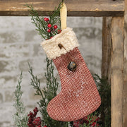 Iced Winter Greenery Stocking Ornament