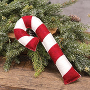 Stuffed Felt Candy Cane Hanger - 9.75"