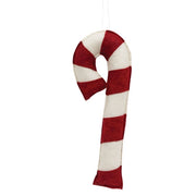 Stuffed Felt Candy Cane Hanger - 9.75"