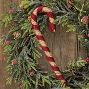 Red & Natural Jute Candy Cane - Medium