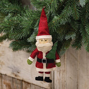 Stuffed Felt Santa with Christmas Tree Ornament