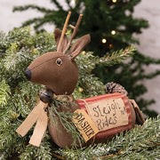 Stuffed Primitive Sleigh Rides Dasher Reindeer Sitter