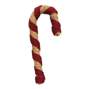 Red & Natural Jute Candy Cane - 7"H