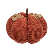Burnt Orange Waffle Weave Pumpkin - 8" dia x 6.5"H