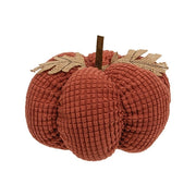 Burnt Orange Waffle Weave Pumpkin - 7.5" dia x 5"H