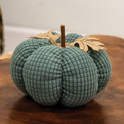 Teal Waffle Weave Pumpkin - 7.5" dia x 5"H