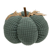 Teal Waffle Weave Pumpkin - 7.5" dia x 5"H