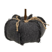Dark Gray Chevron Pumpkin - 6" dia x 4"H