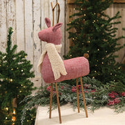 Stuffed Standing Candy Cane Woodland Reindeer with Scarf
