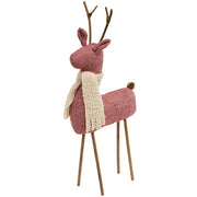 Stuffed Standing Candy Cane Woodland Reindeer with Scarf