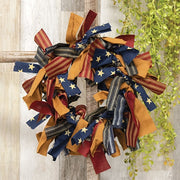 Primitive Americana Rag Wreath
