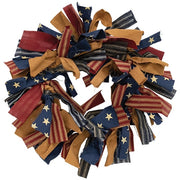 Primitive Americana Rag Wreath