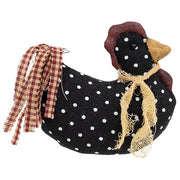 Stuffed Mini Polka Dotted Black Chicken Sitter