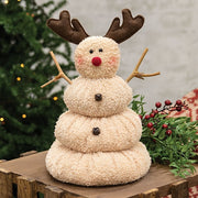 Melting Red-Nosed Reindeer Snowman