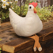 Stuffed Cream Floral Dangle Leg Country Chicken