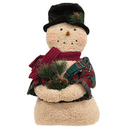 Stuffed Sherpa Woodland Plaid Snowman Doll - 19"H