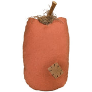 Stuffed Orange Mossy Top Patch Pumpkin - 8"H