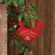 Pennies From Heaven Cardinal Felt Ornament
