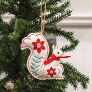 Yuletide Folklore Stuffed Felt Squirrel Ornament