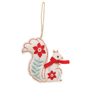 Yuletide Folklore Stuffed Felt Squirrel Ornament