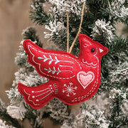 Yuletide Folklore Stuffed Felt Cardinal Ornament