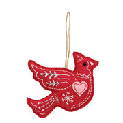 Yuletide Folklore Stuffed Felt Cardinal Ornament