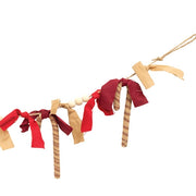 Candy Cane Rag & Bead Garland