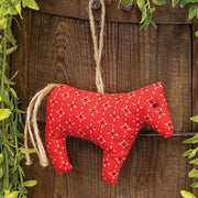 Stuffed Country Flower Horse Ornament