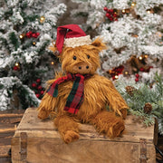 Cozy Christmas Highland Cow Doll