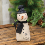 Let It Snow Stuffed Top Hat Snowman